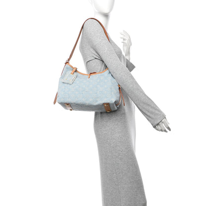 Louis Vuitton Monogram Denim CarryAll PM Sky Blue 2 of 11