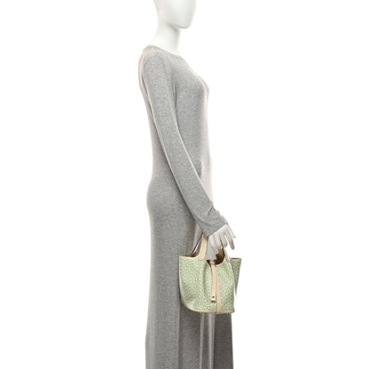 Hermes Swift Lucky Daisy Picotin Lock 18 PM Nata Vert 2 of 10