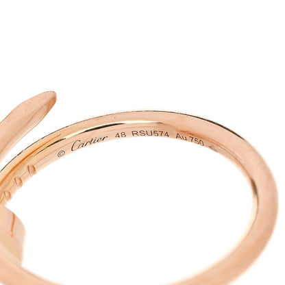 Cartier 18K Pink Gold Small Juste Un Clou Ring 48 4.5 5 of 5