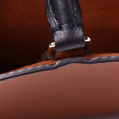 Louis Vuitton Calfskin Lockmeto Caramel Creme Black 9 of 10