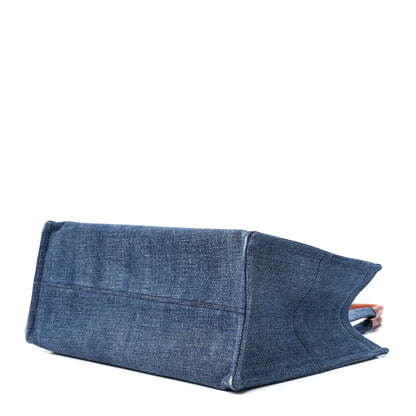 Celine Denim Large Thais Cabas Navy Tan 8 of 10