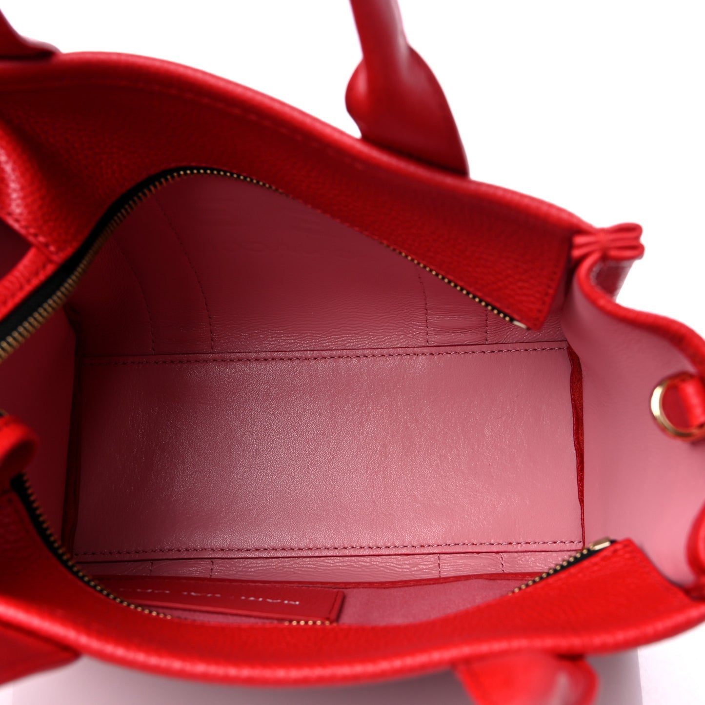 Grained Calfskin Small The Tote Bag True Red