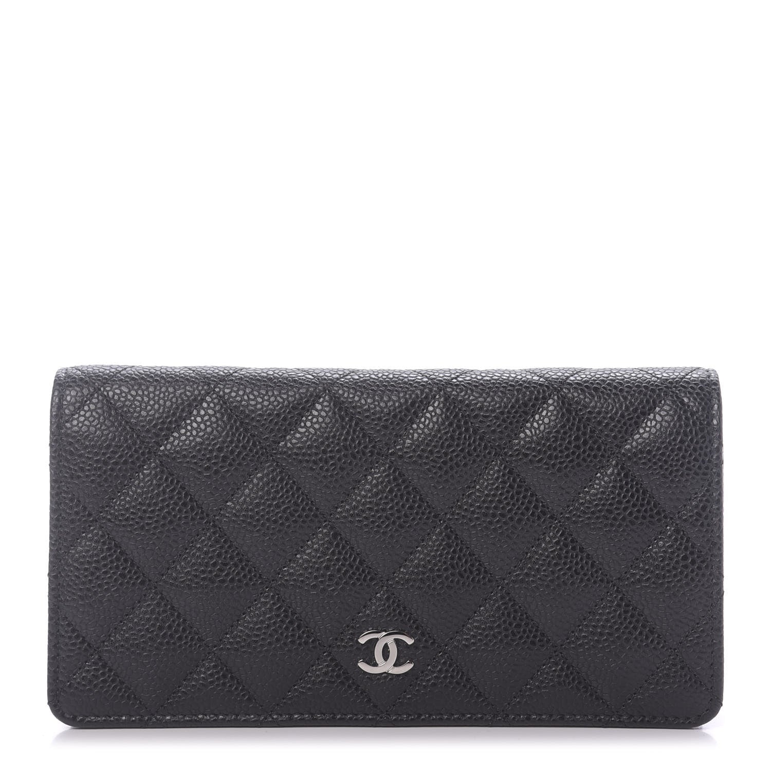Chanel Caviar Quilted Yen Wallet Black 1 of 10