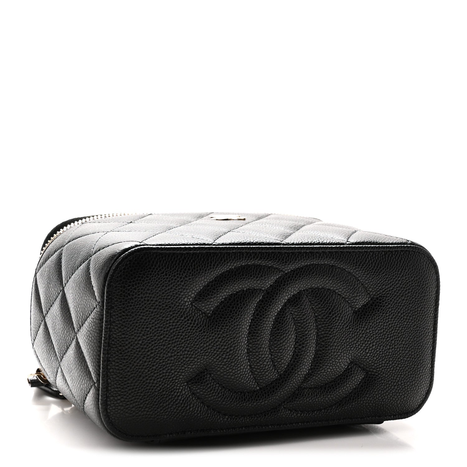Chanel Caviar Quilted Small Vanity Case With Chain Black Black 4 of 12