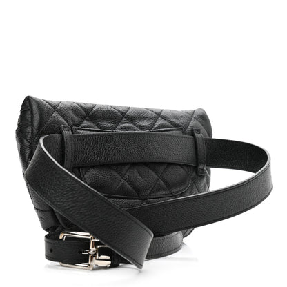 Chanel Grained Calfskin Quilted Waist Belt Bag Black 3 of 10