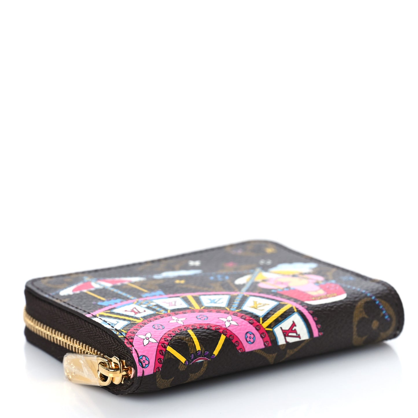 Monogram 2020 Christmas Animation Big Wheel Zippy Coin Purse Rose Ballerine