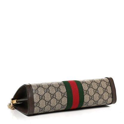 Gucci GG Supreme Monogram Web Small Ophidia Chain Shoulder Bag Brown 4 of 11