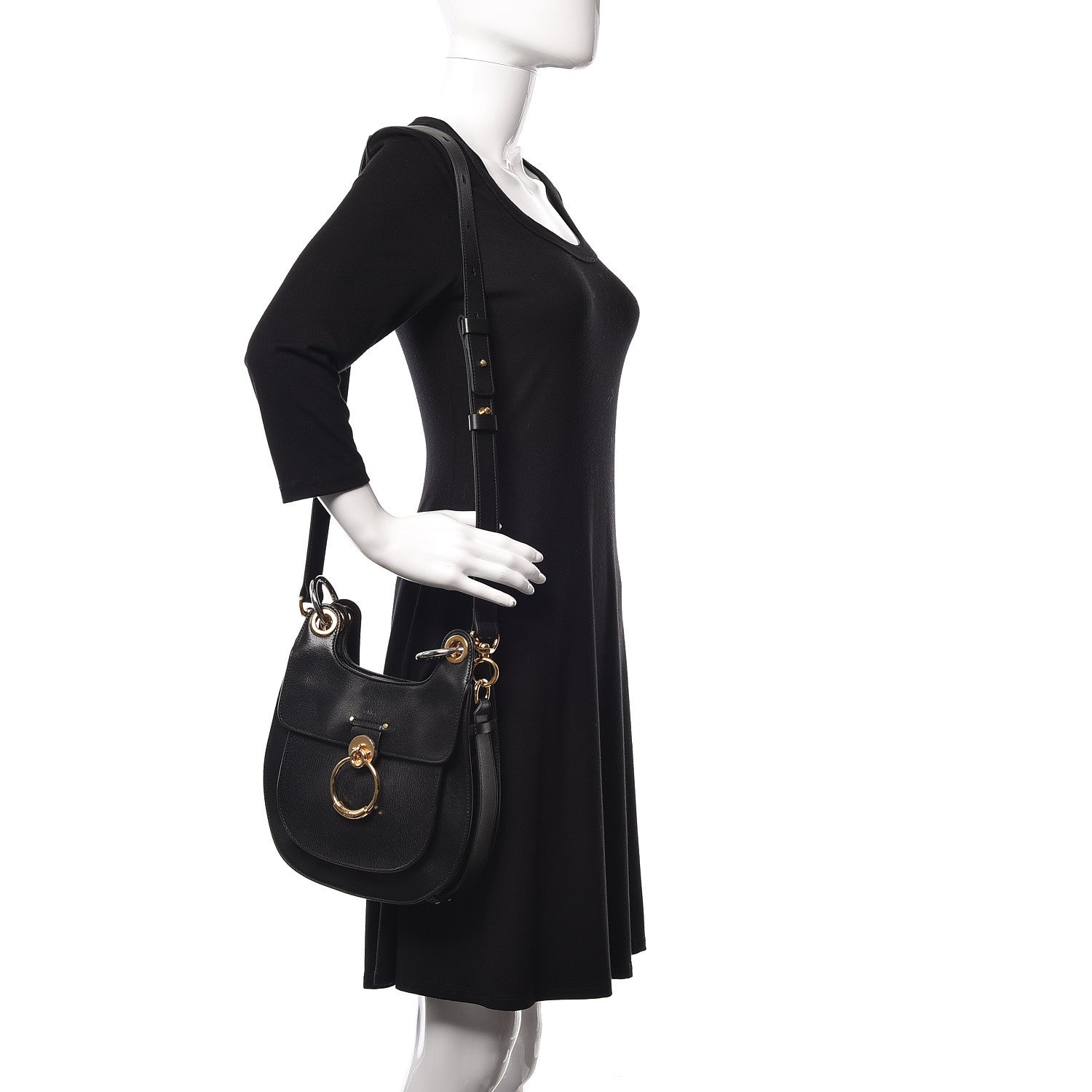 Chloe Calfskin Medium Tess Hobo Black 2 of 11
