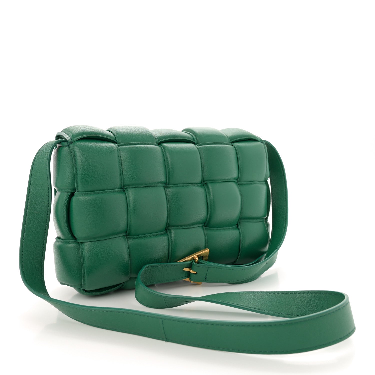 Bottega Veneta Nappa Maxi Intreccio Padded Cassette Crossbody Bag Racing Green 3 of 14
