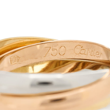 Cartier 18K Pink Yellow White Gold Small Trinity Ring 47 4 5 of 9