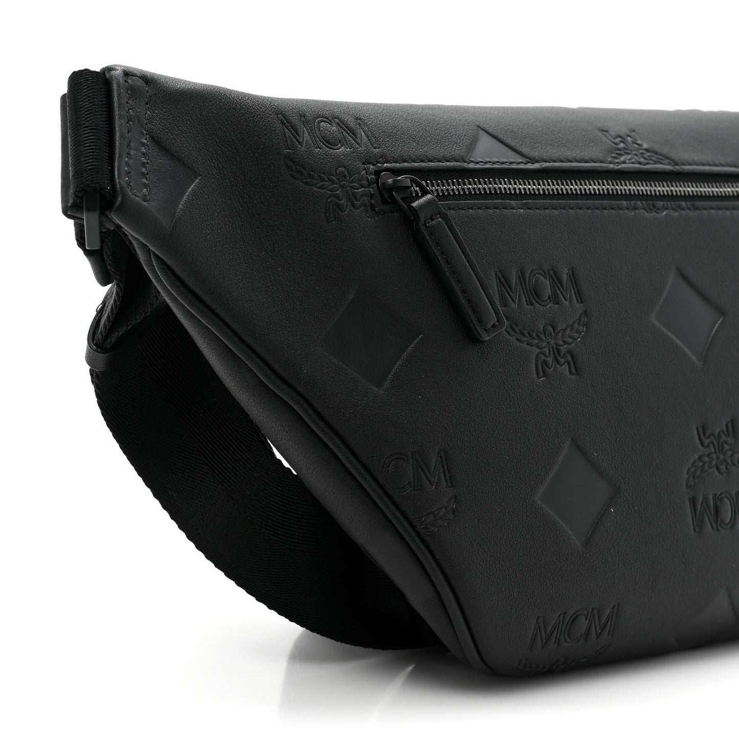 Calfskin Maxi Monogram Fursten Belt Bag Black