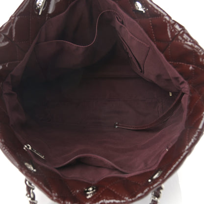 Chanel Patent Quilted Large Chic and Glitter Tote Dark Red 5 of 11