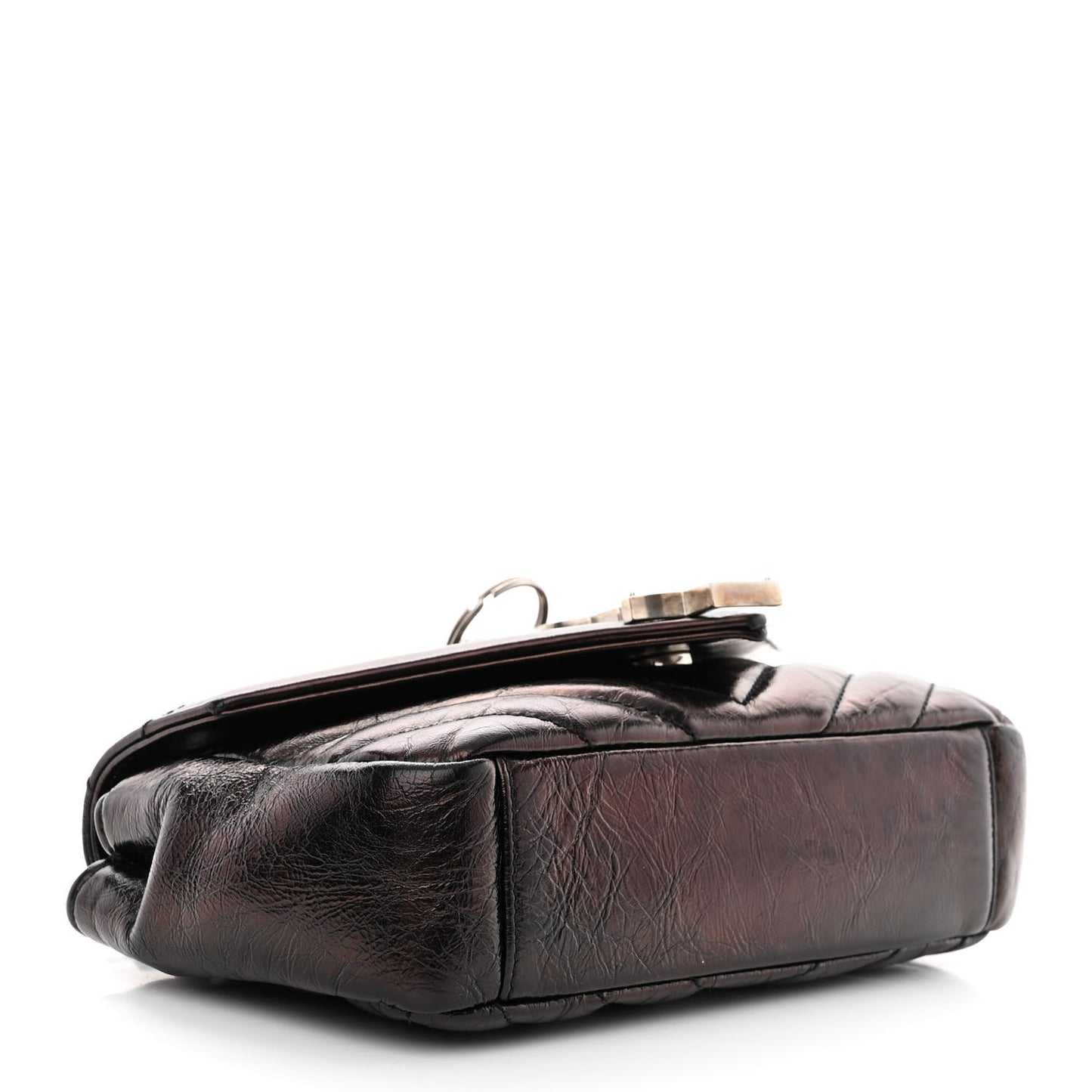 Calfskin Matelassé Monogram Classic Baby Punk Chain Bag Black