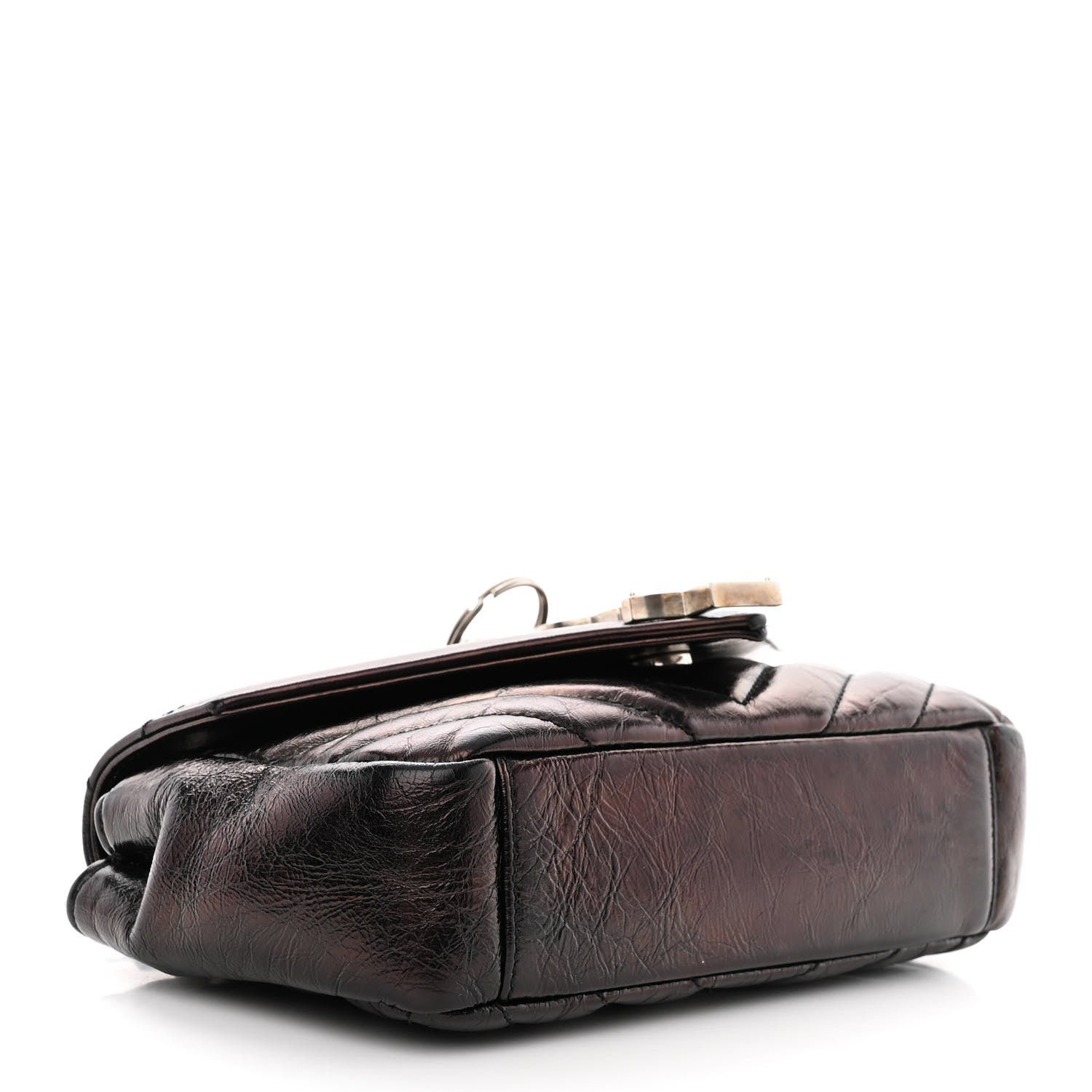 Saint Laurent Calfskin Matelassé Monogram Classic Baby Punk Chain Bag Black 4 of 14