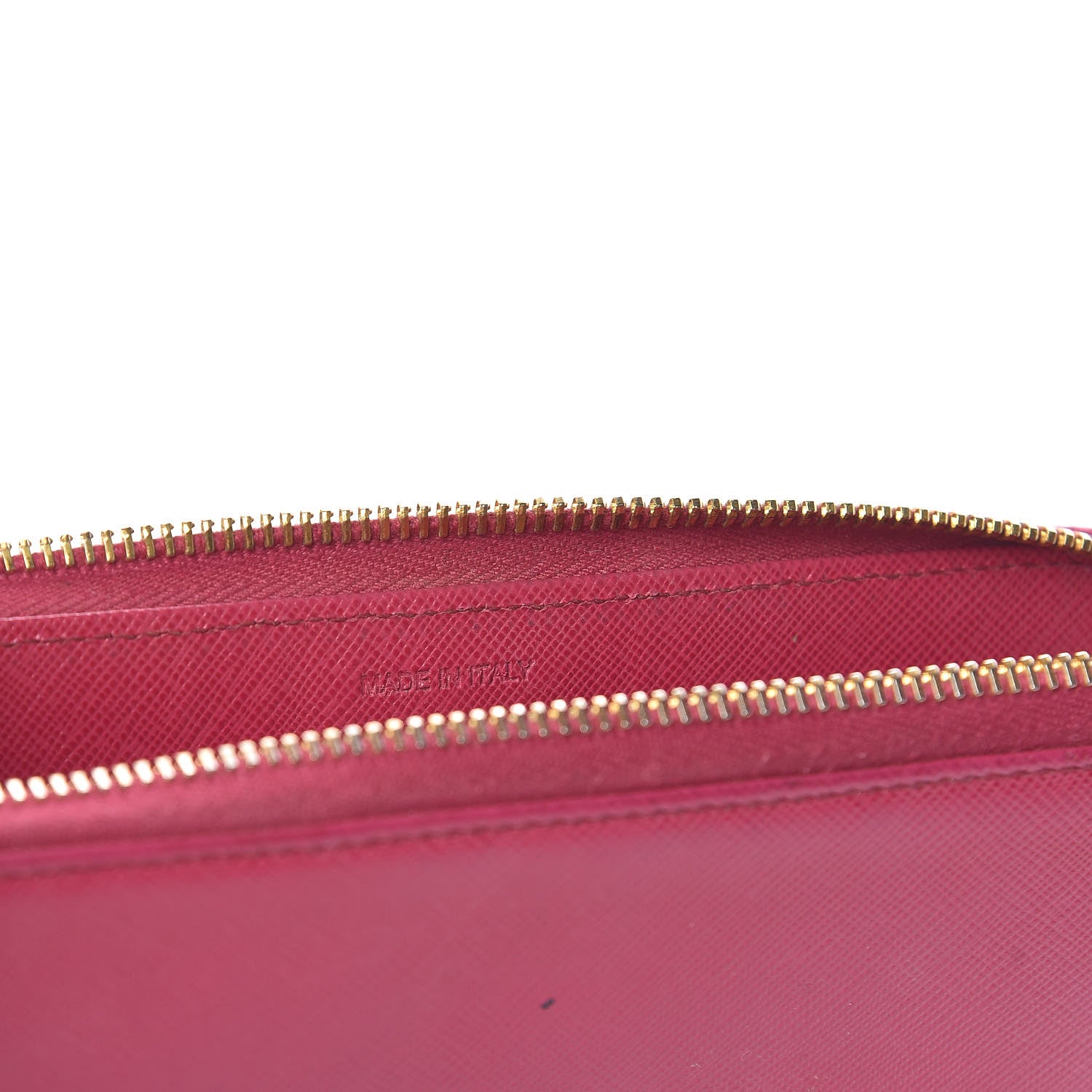 Prada Saffiano Zip Around Wallet Peonia 17 of 17