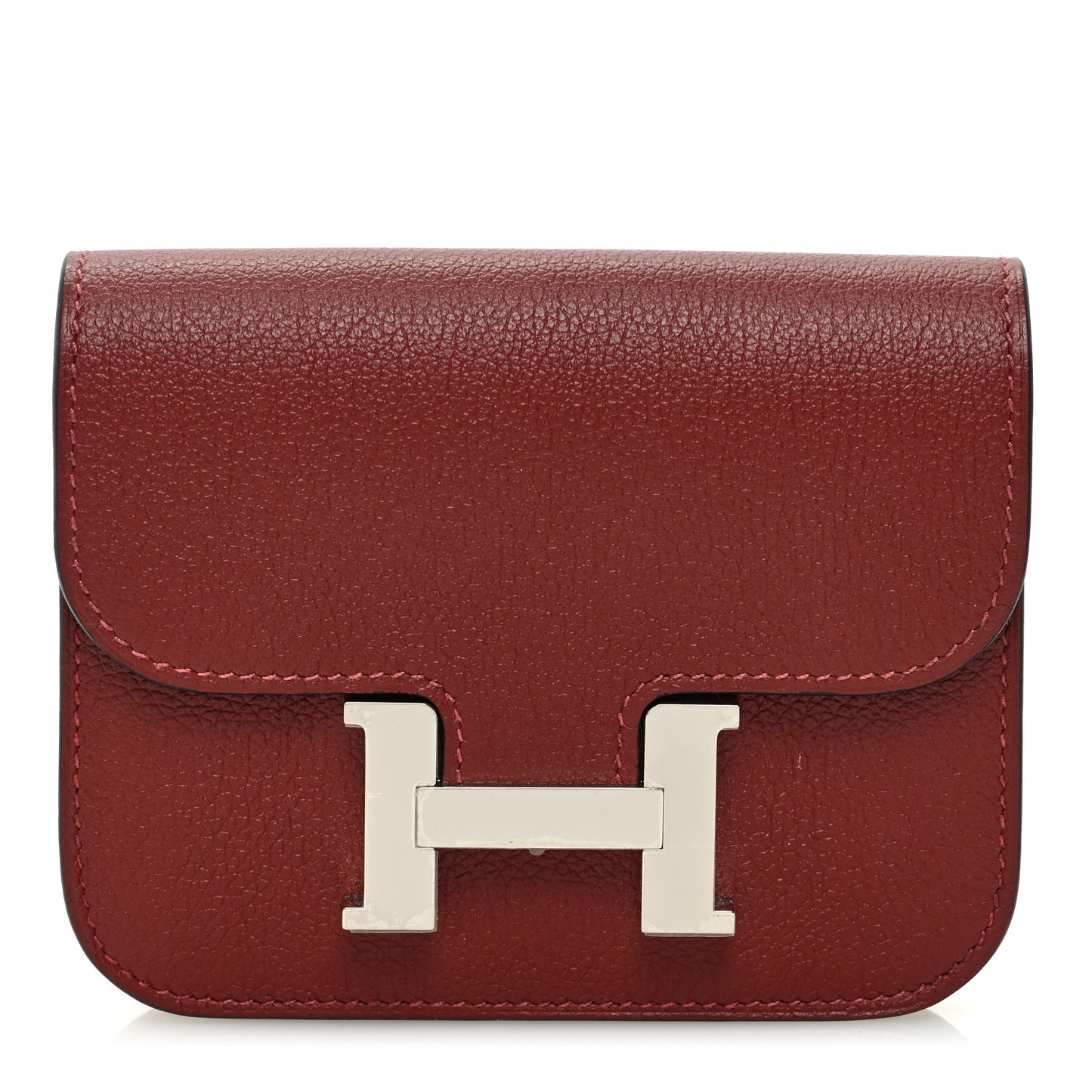 Evercolor Bi-Color Constance Slim Wallet Rouge H Rose Azalee