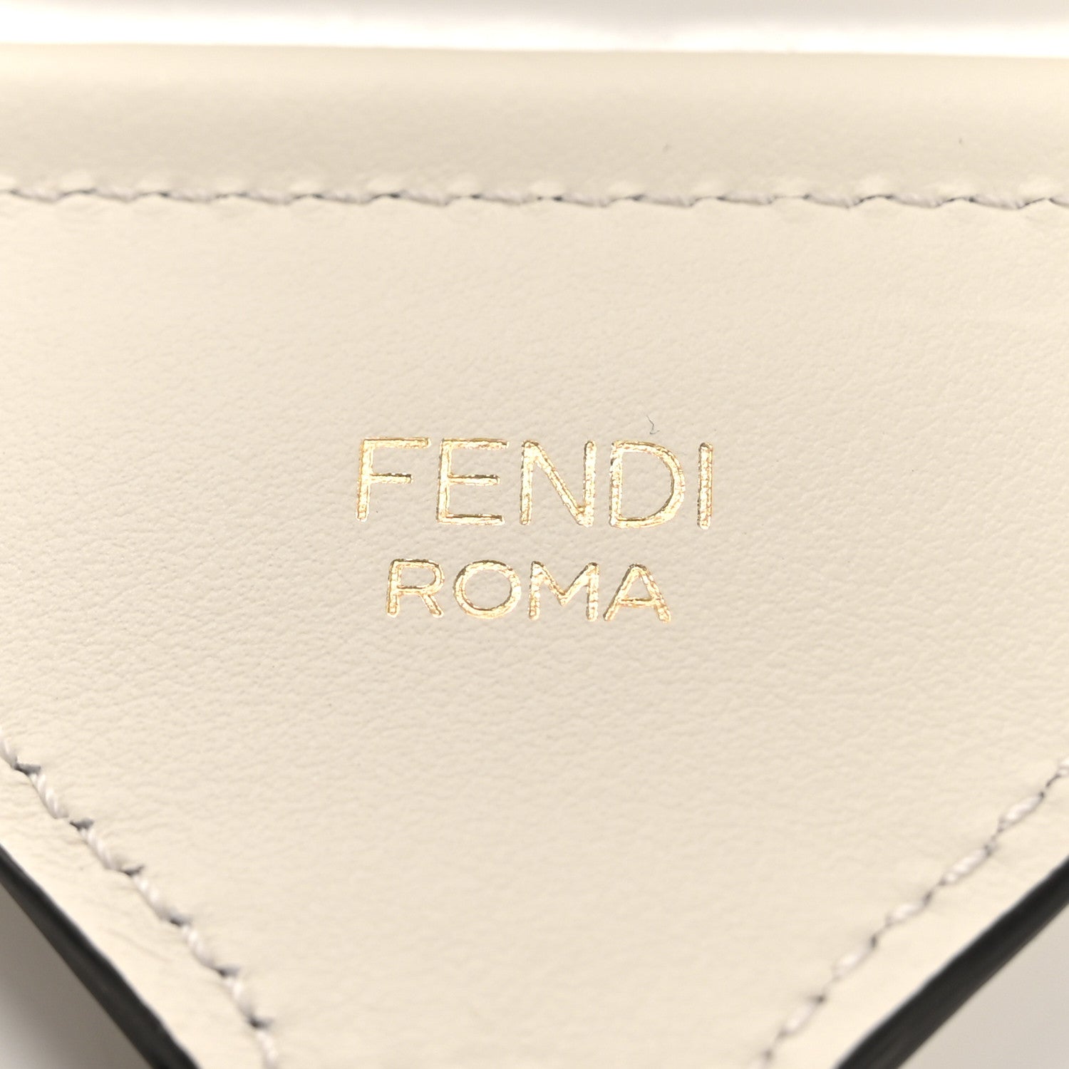 Fendi Cannete Ribbon Poly Vitello Century Logo Adjustable Strap You White Garza Ecru 5 of 6