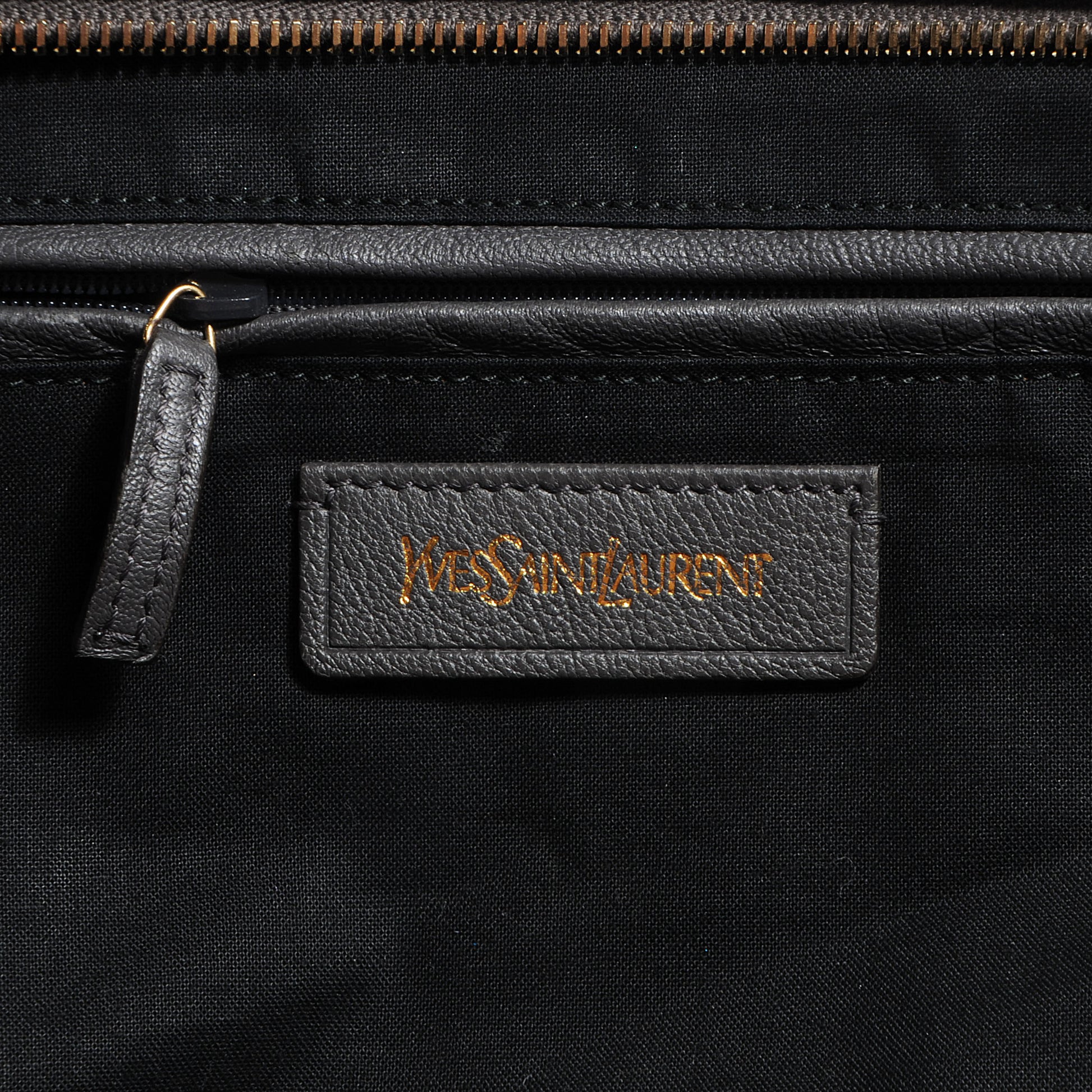 Saint Laurent Leather Large Cabas ChYc Bag Grey 6 of 11