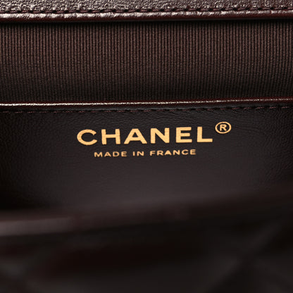 Chanel Shiny Lambskin Quilted Mini Flap Burgundy 6 of 11
