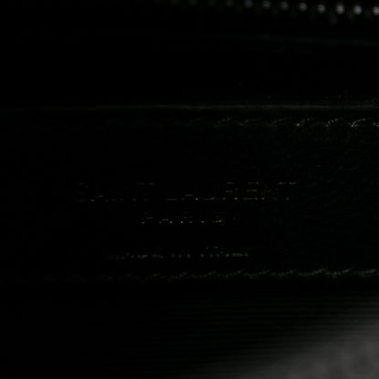 Saint Laurent Calfskin Y Quilted Monogram Monochrome Large Loulou Chain Satchel Black 6 of 14
