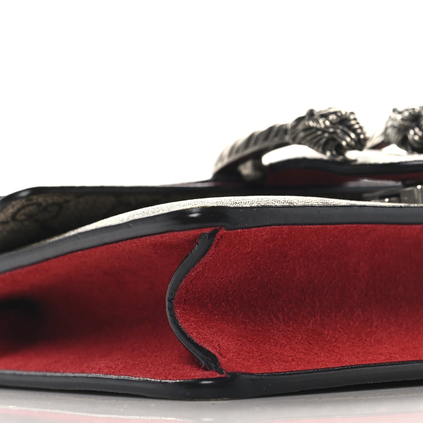 GG Supreme Monogram Mini Dionysus Shoulder Bag Hibiscus Red