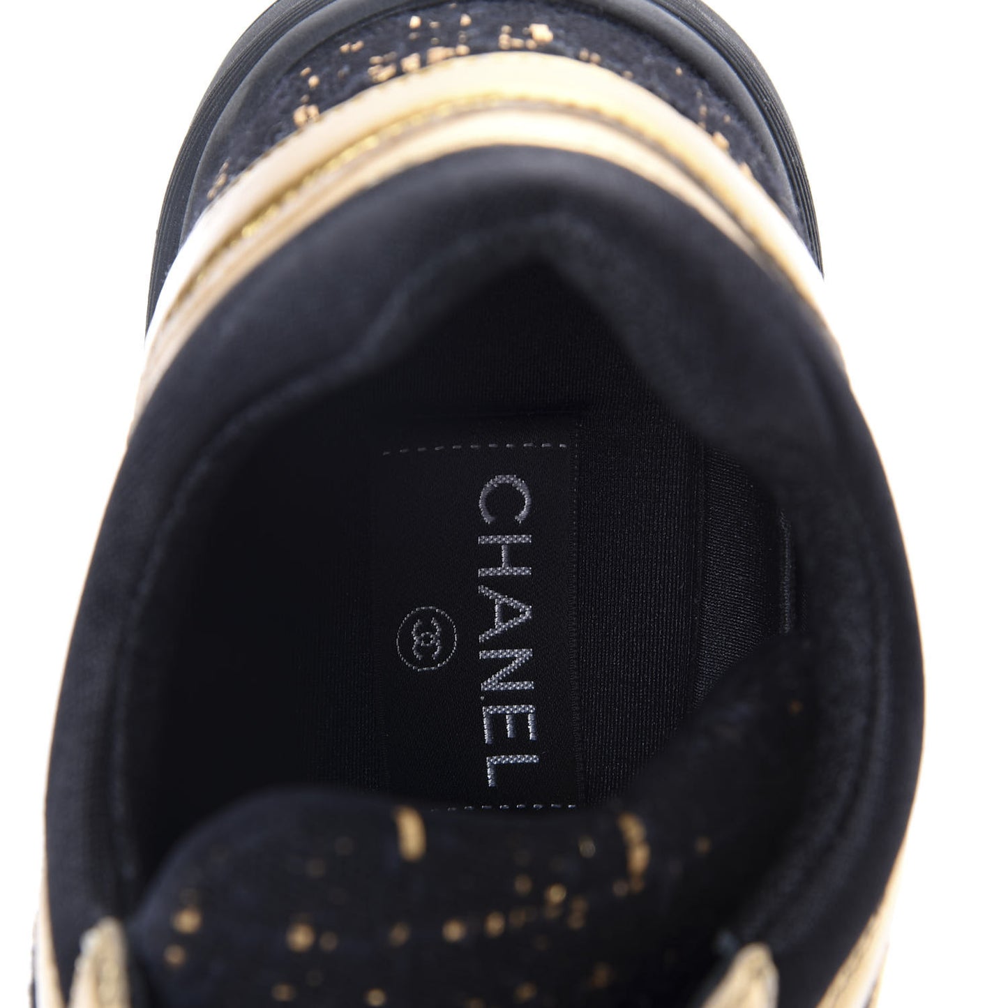 Suede Tweed CC Sneakers 41 Black Gold