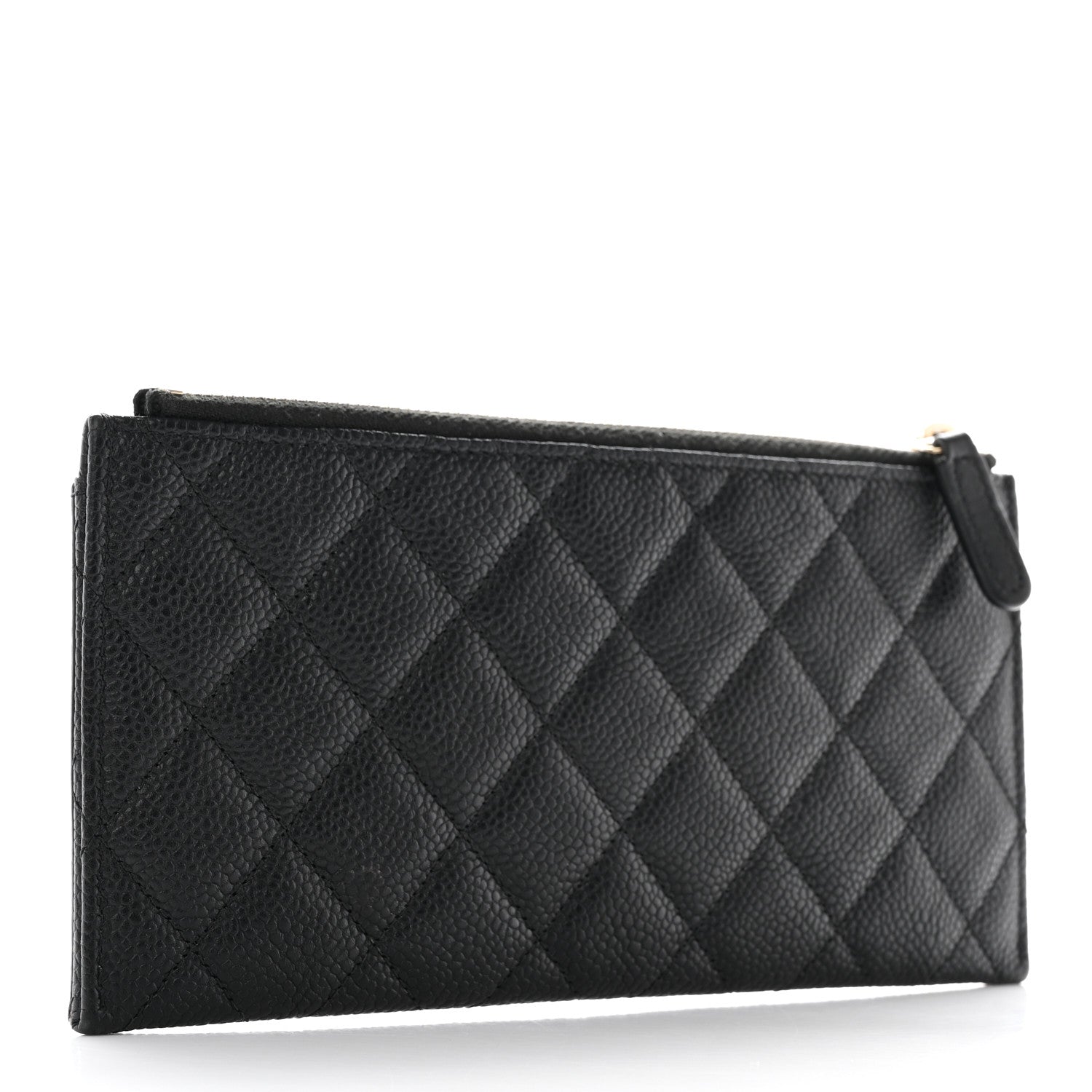 Chanel Caviar Quilted Filigree Zip Pouch Black 3 of 12
