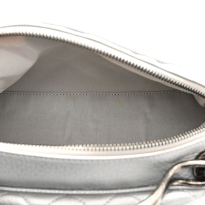 Chanel Metallic Calfskin Quilted Mini Bowling Bag Silver 5 of 10