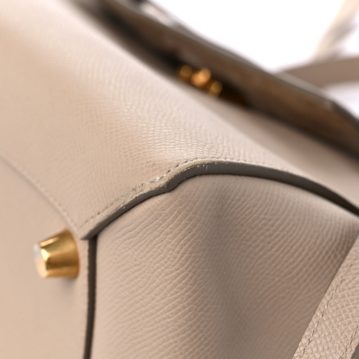 Grained Calfskin Mini Belt Bag Light Taupe