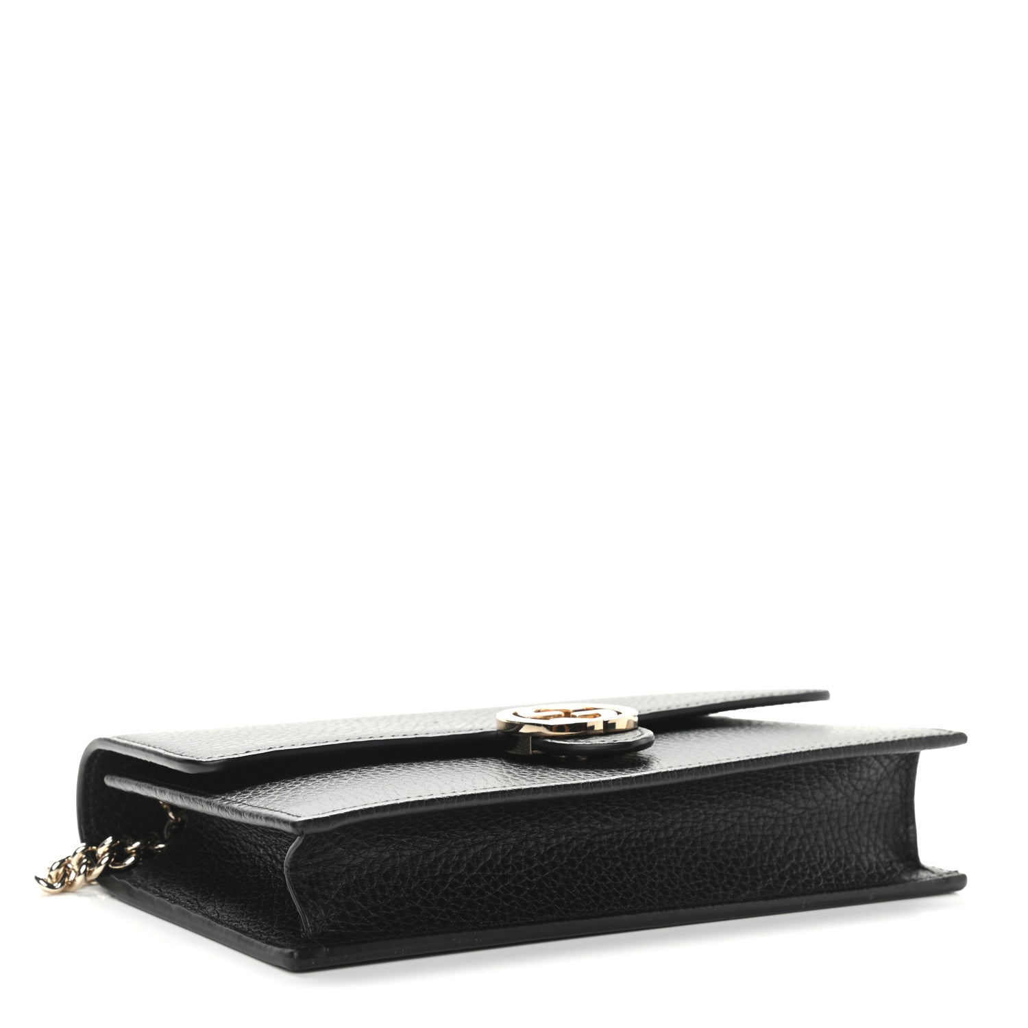 Gucci Dollar Calfskin Interlocking G Chain Wallet Black 4 of 10