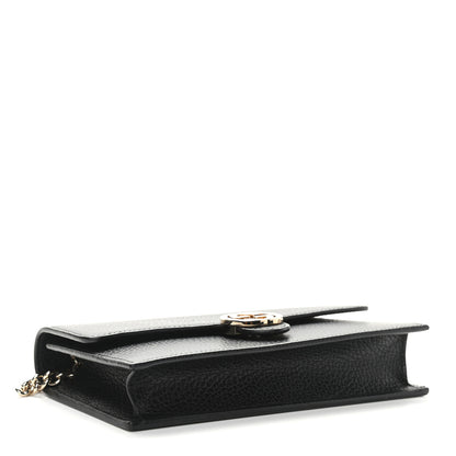 Gucci Dollar Calfskin Interlocking G Chain Wallet Black 4 of 10