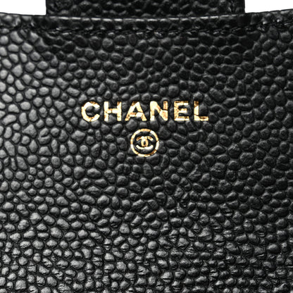 Chanel Caviar Quilted Flap Card Holder Wallet Black 6 of 9