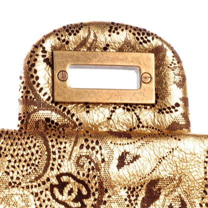 Chanel Buffalo Leather Hand Painted Lace 2.55 Reissue 226 Flap Gold 6 of 9
