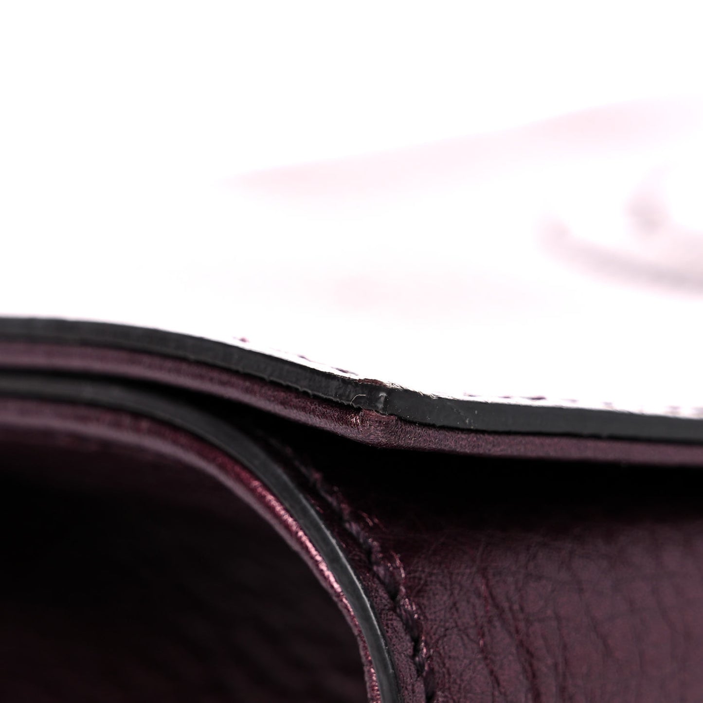 Metallic Cellarius Calfskin Medium Soho Clutch Classic Burgundy
