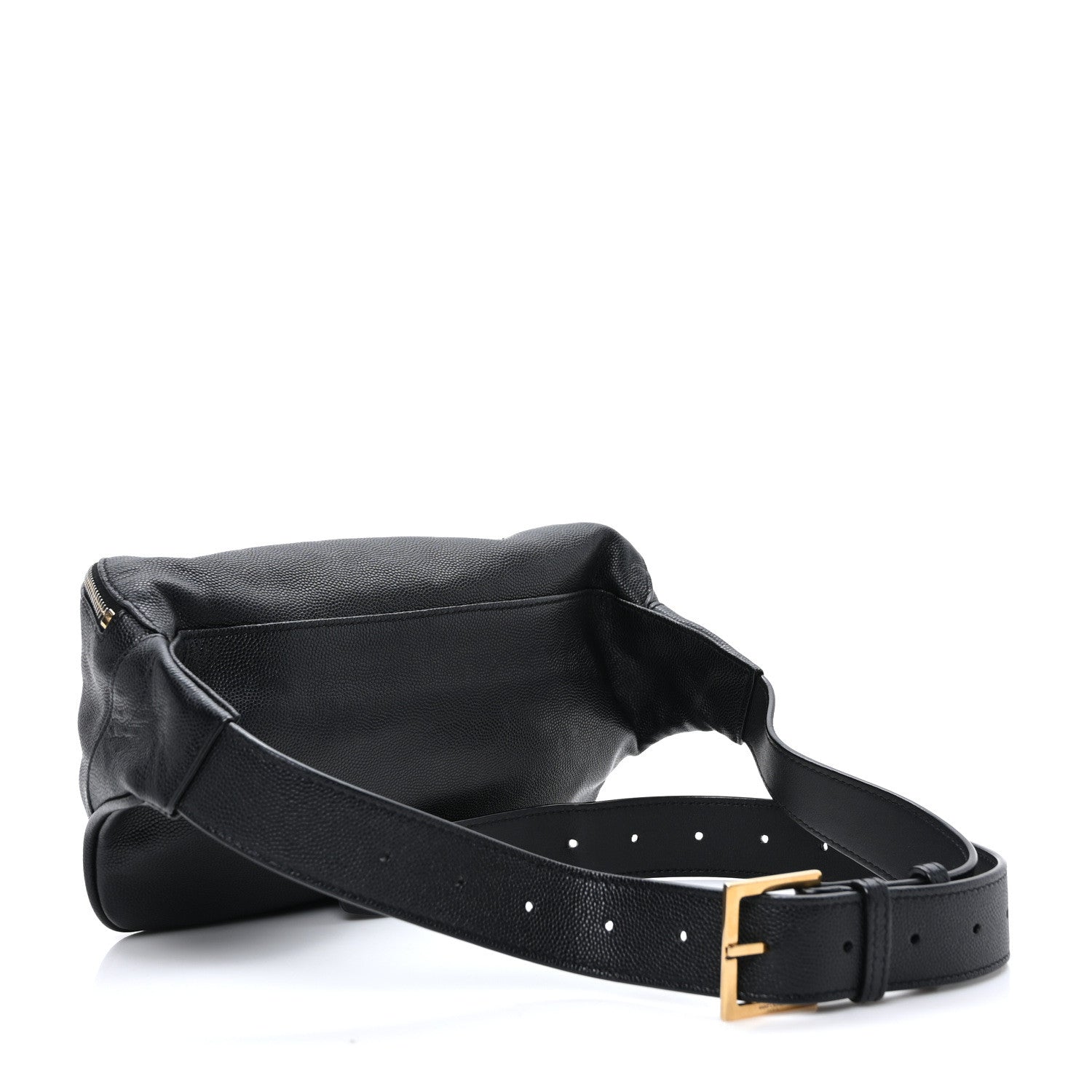 Saint Laurent Grain De Poudre Monogram Belt Bag Black 3 of 10