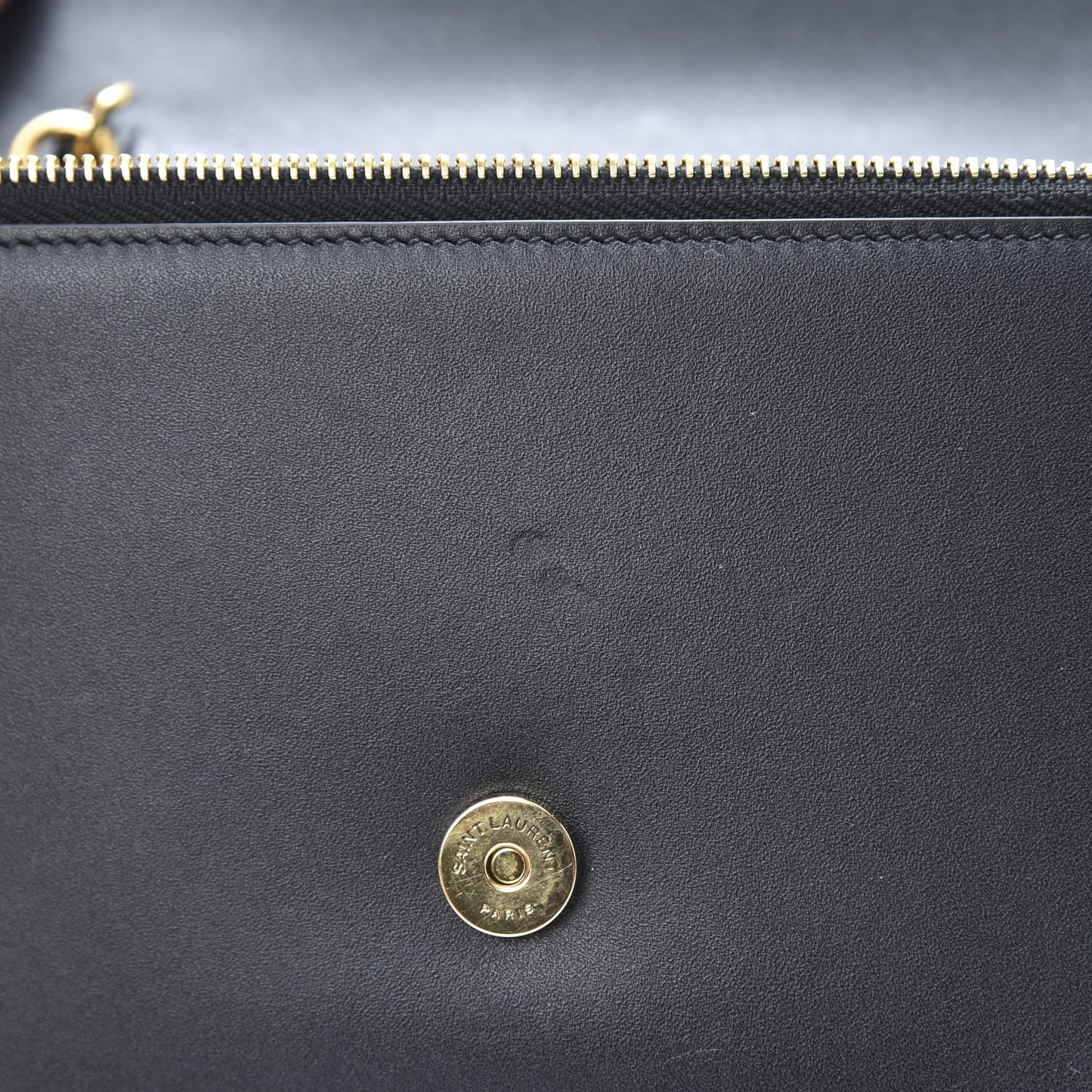 Smooth Calfskin Classic Monogram Kate Tassel Chain Wallet Black