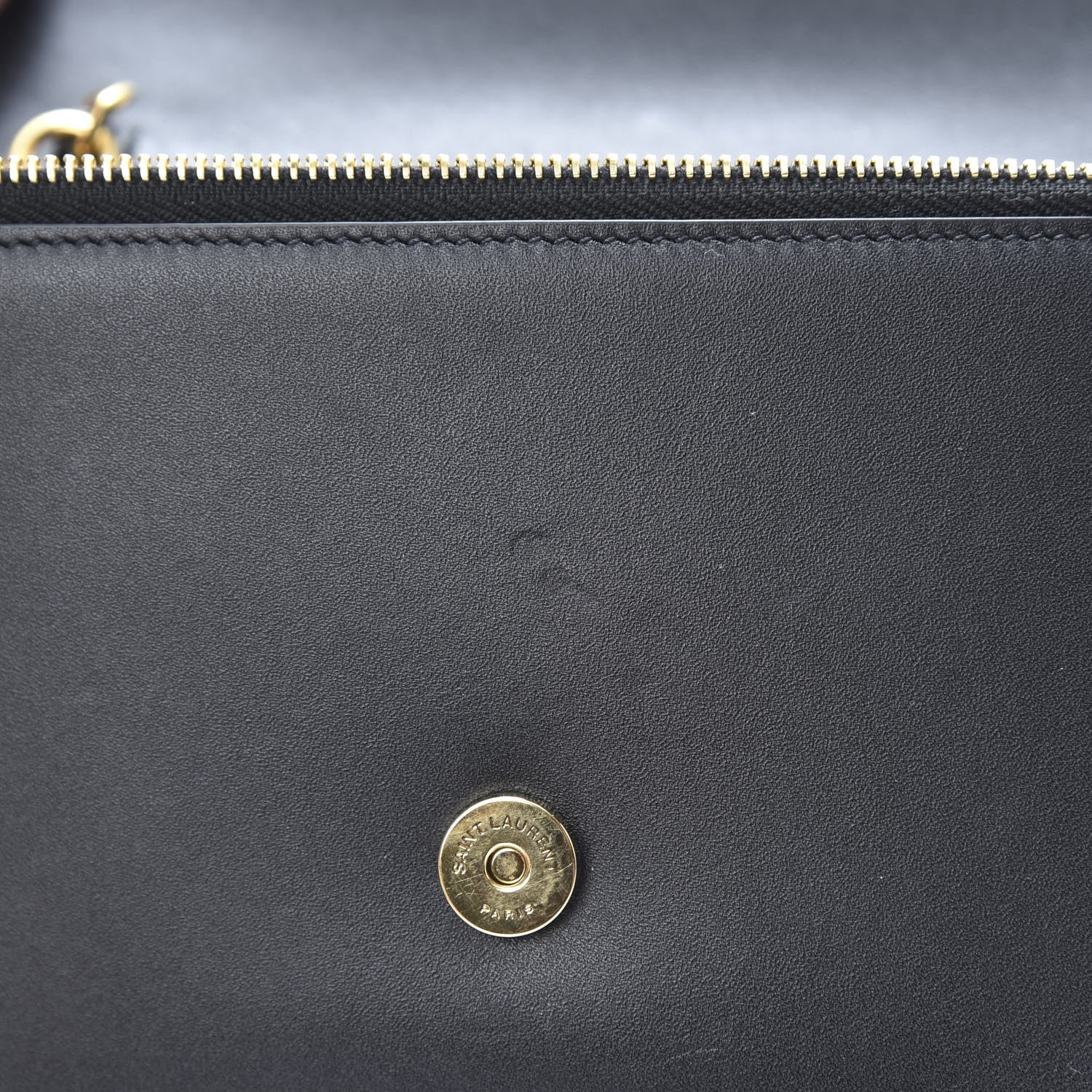 Saint Laurent Smooth Calfskin Classic Monogram Kate Tassel Chain Wallet Black 13 of 14