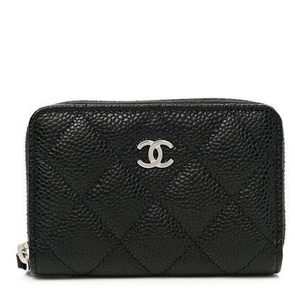 Chanel Caviar Quilted Zip Coin Purse Black 1 of 9