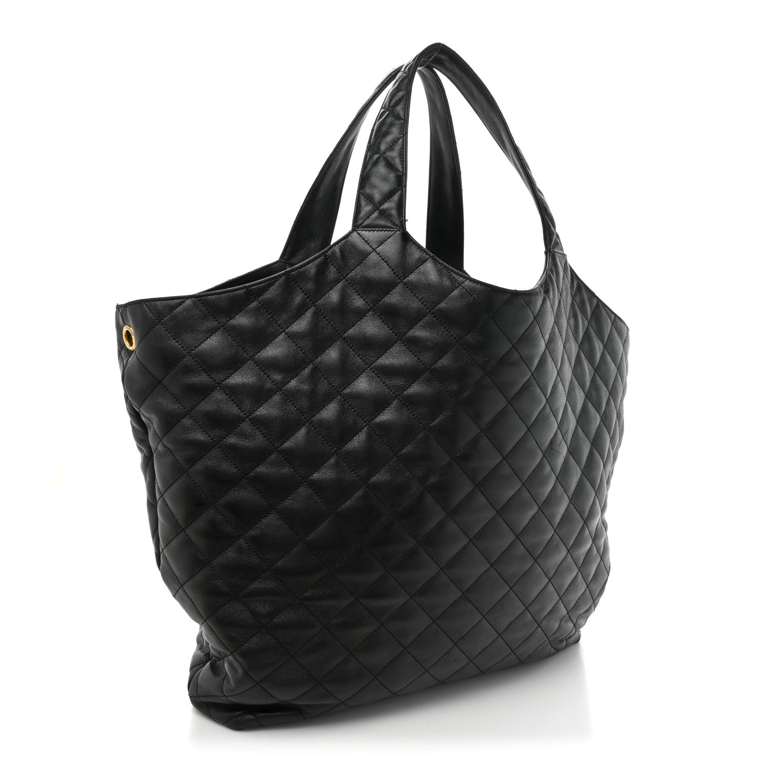 Saint Laurent Lambskin Quilted Maxi Icare Shopping Tote Black 3 of 18