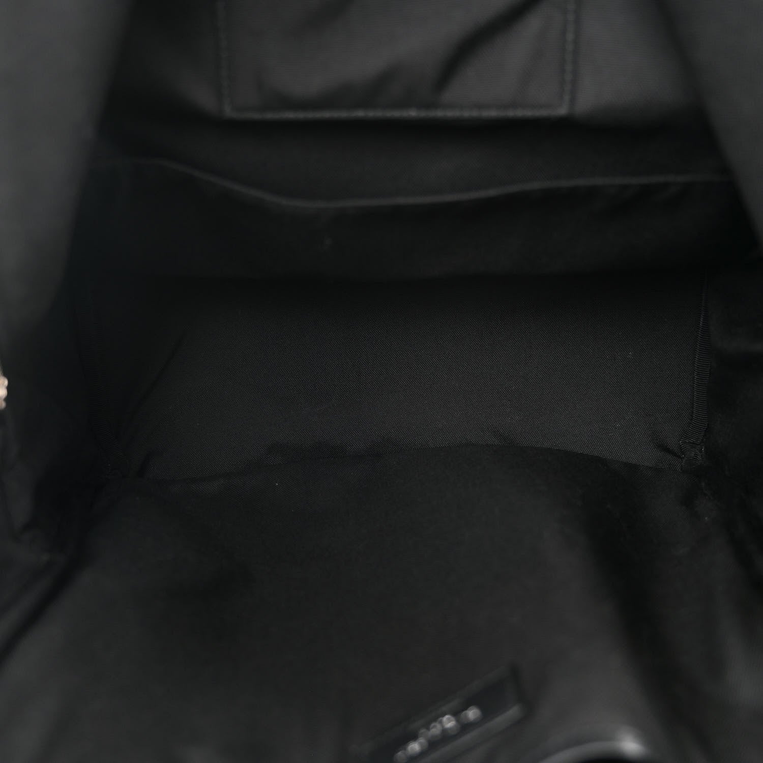 Saint Laurent Canvas Leopard Print City Backpack Black White 5 of 10