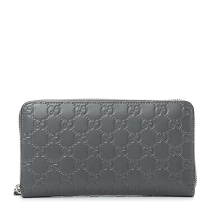 Gucci Guccissima Signature Zip Around Organizer Wallet Grey 1 of 8