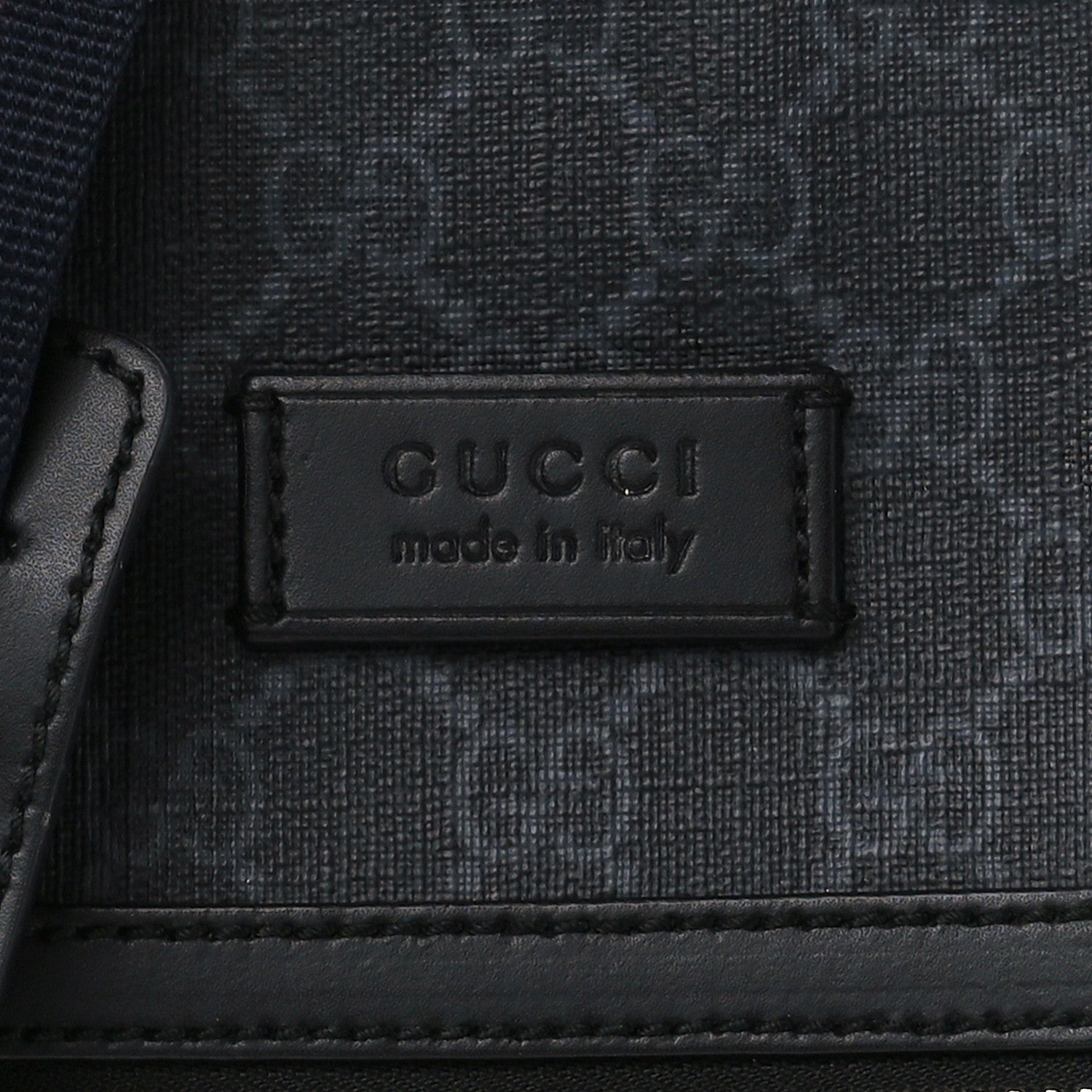 Gucci GG Supreme Monogram Appia Calfskin Web Flat Messenger Bag Black Grey 9 of 12