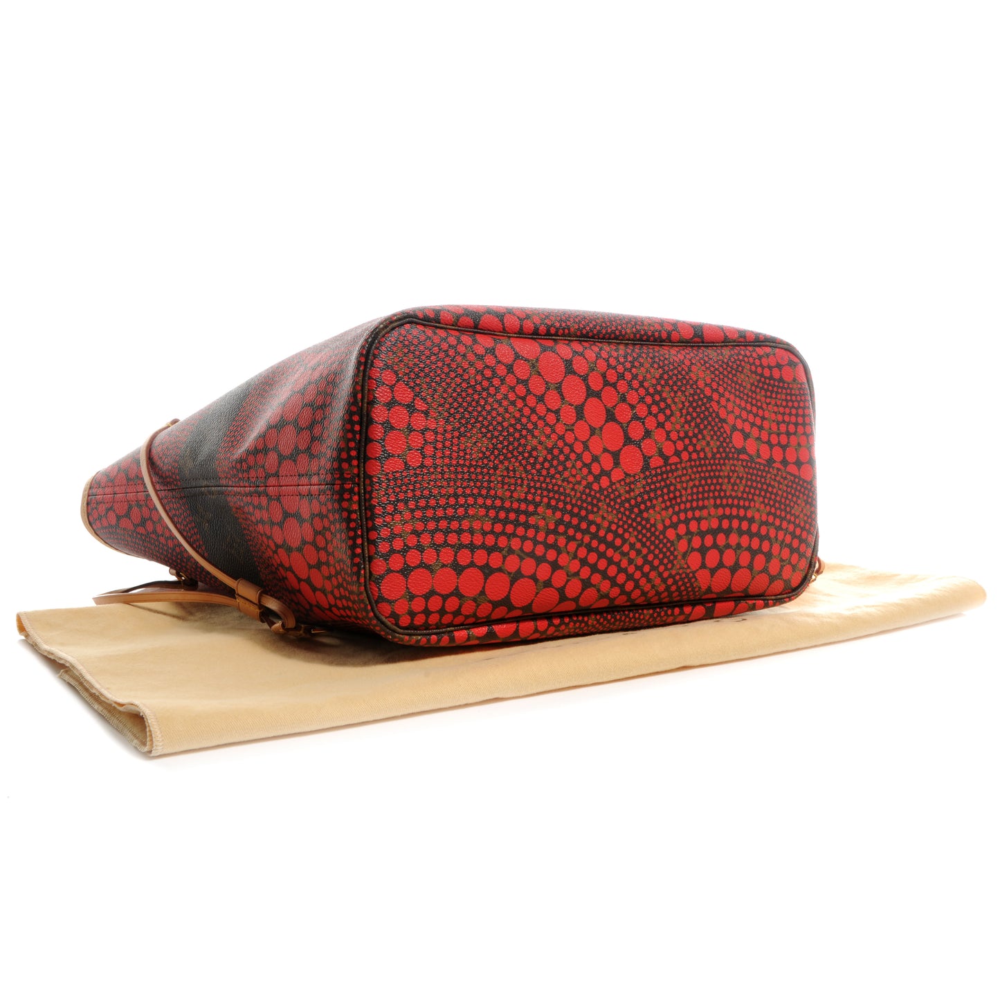 Monogram Kusama Waves Neverfull MM Red