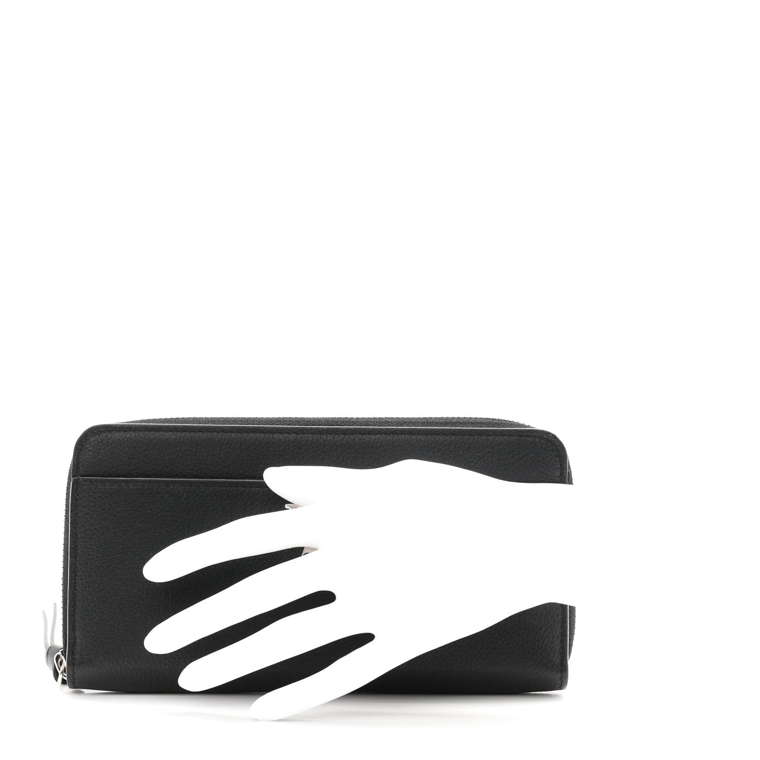 Louis Vuitton Calfskin Zippy Lockme Wallet Black 2 of 7