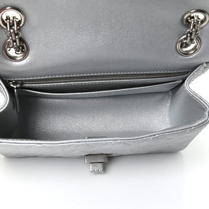 Chanel Metallic Grained Calfskin Quilted 2.55 Reissue Mini Flap Silver 5 of 11
