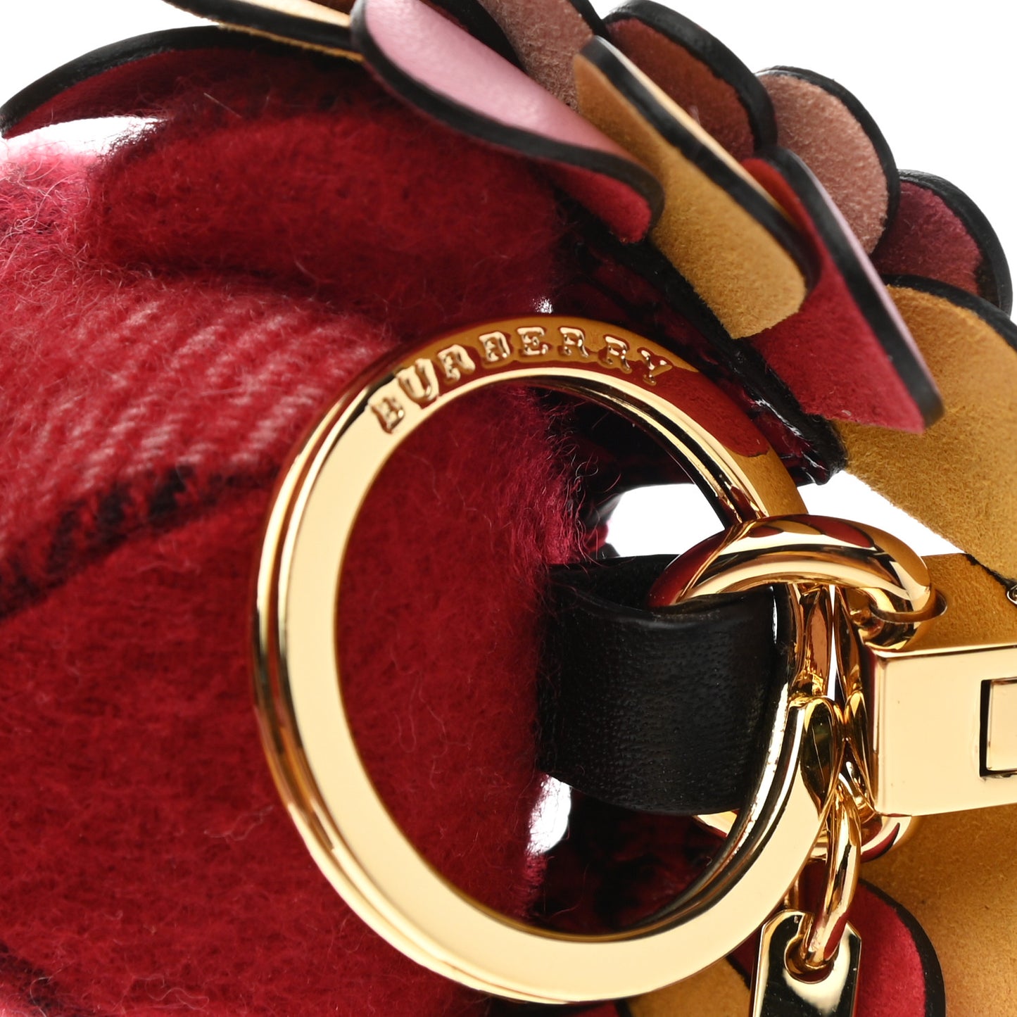 Cashmere Check Owl Thomas Bear Bag Charm Prince Red