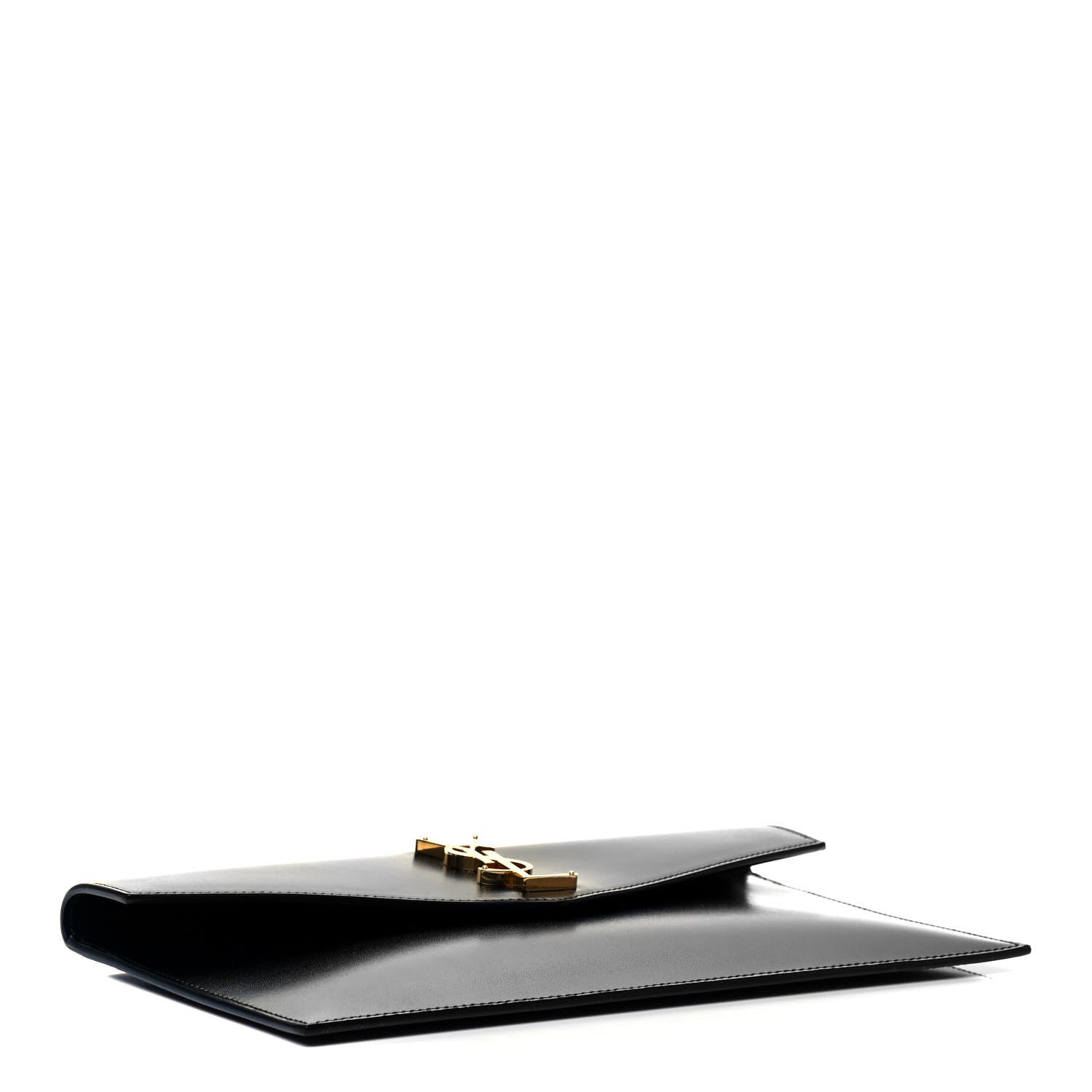 Saint Laurent Smooth Shiny Calfskin Monogram Uptown Pouch Black 5 of 9