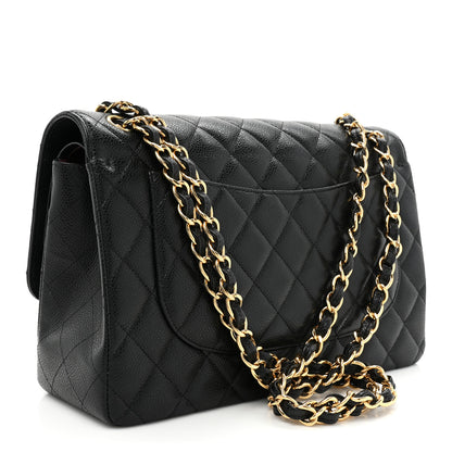 Chanel Caviar Quilted Jumbo Double Flap Black 3 of 10