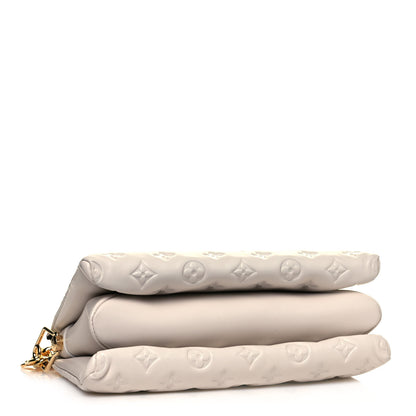 Louis Vuitton Lambskin Embossed Monogram Coussin PM Beige Cream 4 of 11
