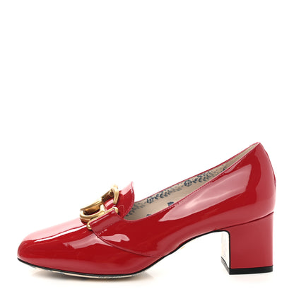 Gucci Vernice GG Victoire 55mm Loafer Pumps 36 Hibiscus Red 1 of 9